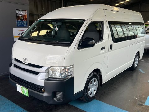 2014 Toyota Hiace KDH223R MY14 Commuter Bus High Roof Super LWB 14st 5dr Auto 4sp 1045kg 3.0DT